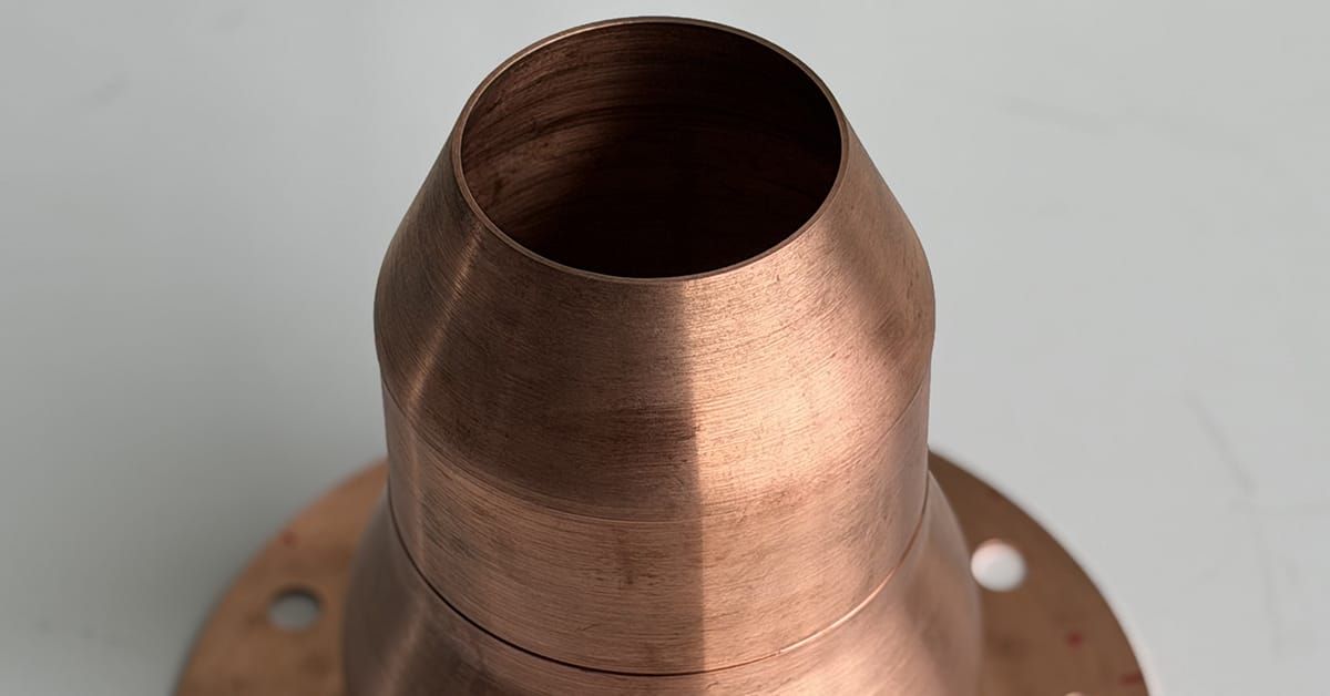 Precision Electrical Parts, Copper Metal Spinning For High Voltage Components.