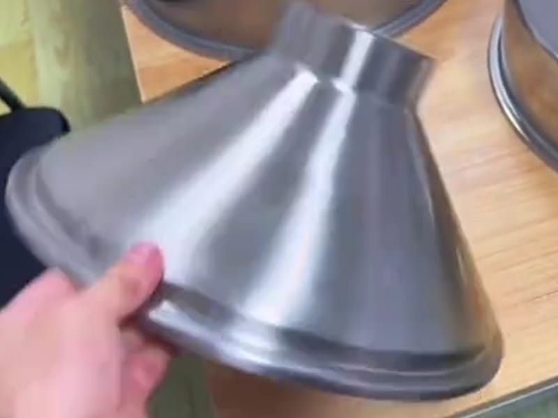 Custom metal cones in aluminum, stainless steel, and copper for industrial, aerospace, and automation applications. Precision spun with excellent strength and surface finish.
