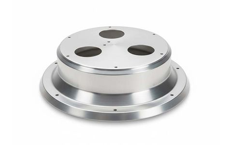 High‑precision fixed base made from Q235B carbon steel using metal spinning. Built with a 1.5mm wall thickness and Ø500×H120 dimensions, and finished with a protective zinc coating for enhanced corrosion resistance.
